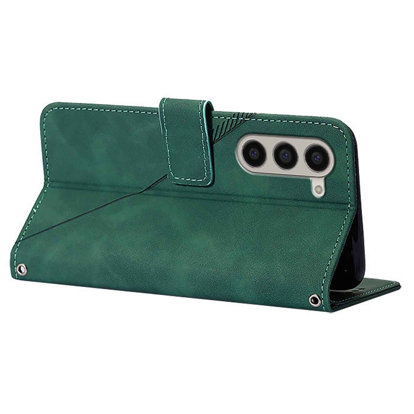 YB Imprinting Series-2 for Samsung Galaxy Z Fold6 5G Case PU Leather Imprinted Phone Cover with Shoulder Strap - Blackish Green YB Imprinting Series-2 for Samsung Galaxy Z Fold6 5G Case PU Leather Imprinted Phone Cover with Shoulder Strap - Blackish Green